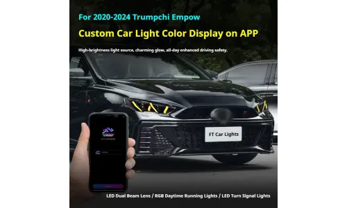 Фары передние LED с ходовыми огнями RGB для Trumpchi Empow (2020-2024), комплект, комплект, FT Carlight Carlight — фото 5