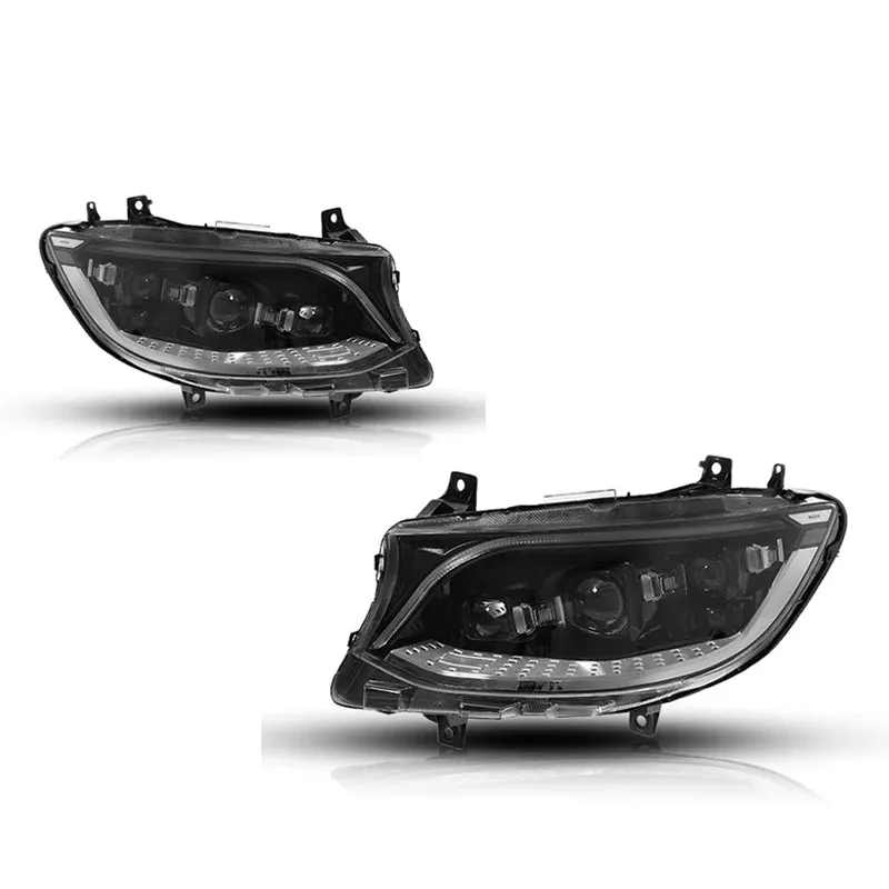 Фары передние LED с ходовыми огнями для Mercedes Sprinter W907 (2019-2026), комплект, комплект, FT Carlight Carlight — фото 6