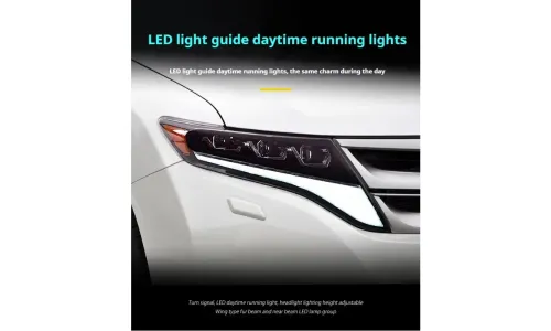 Фары передние LED с ходовыми огнями для Toyota Venza (2009-2013), комплект, FT Carlight — фото 2