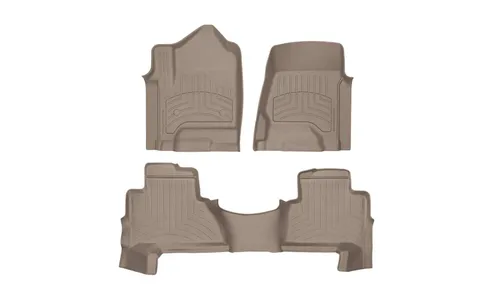 Ковры салона Floorliners HP, 1-2 ряд Cadillac Escalade 2015-2020, бежевый, Weathertech — фото 1
