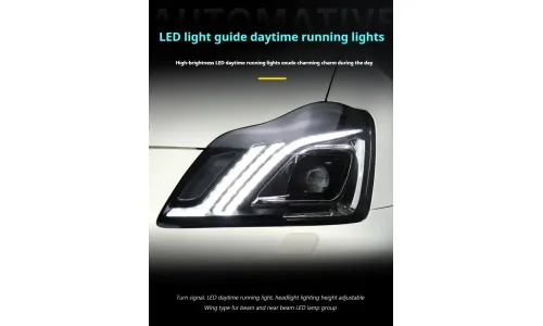 Фары передние LED с ходовыми огнями для Toyota Crown (2003-2009), комплект, FT Carlight — фото 3