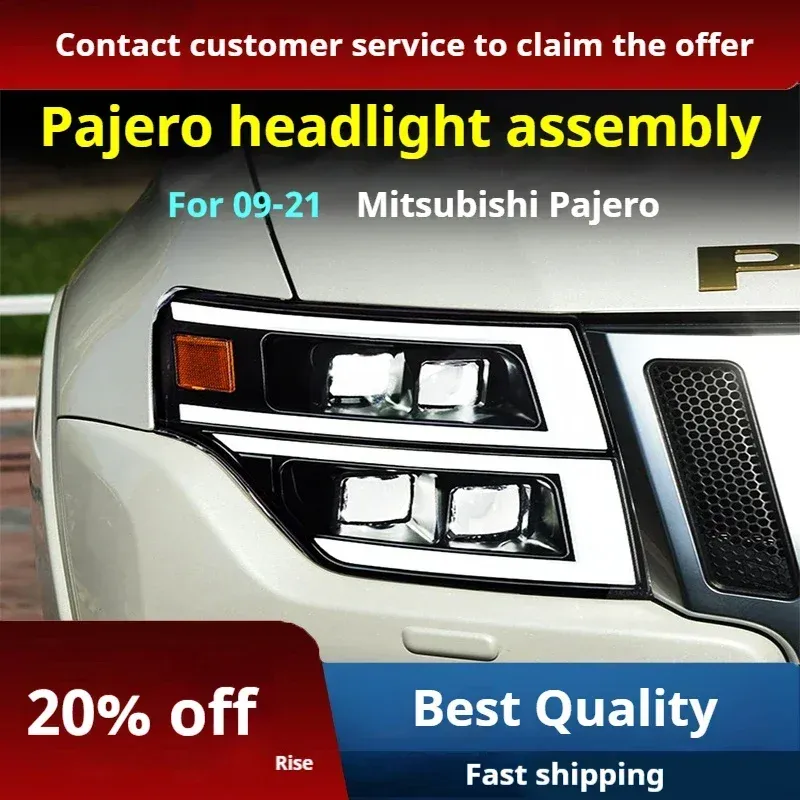 Фары передние LED с ходовыми огнями для Mitsubishi Pajero V93/V97 (2009-2021), комплект, комплект, FT Carlight Carlight — фото 2