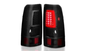 GMC Sierra 1500 HD Classic 2007 задние фонари LED-Plank Style, цвет черный, коплект, ANZO USA — фото 1