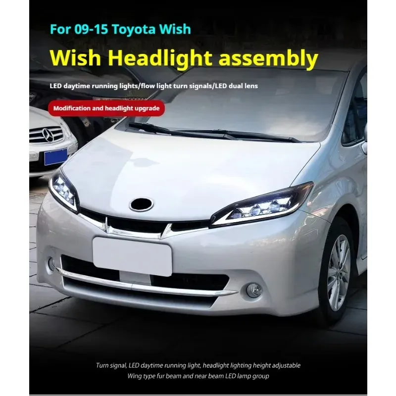 Фары передние LED с ходовыми огнями для Toyota Wish (2009-2015), комплект, комплект, FT Carlight Carlight — фото 4