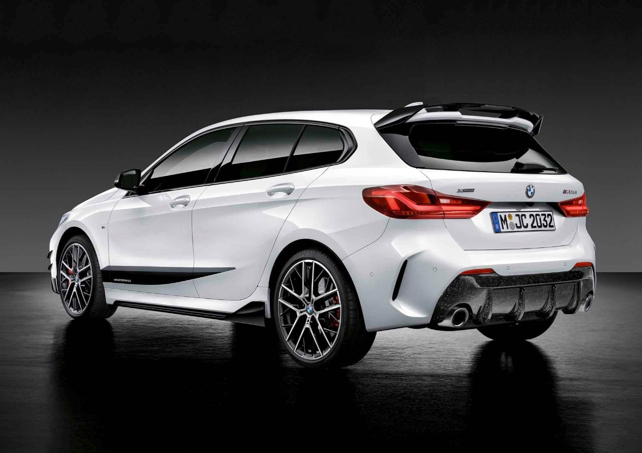 Аэродинамическая накладка M Performance, левая, чёрный глянец, для BMW 1-й серии F40, оригинал — фото 1