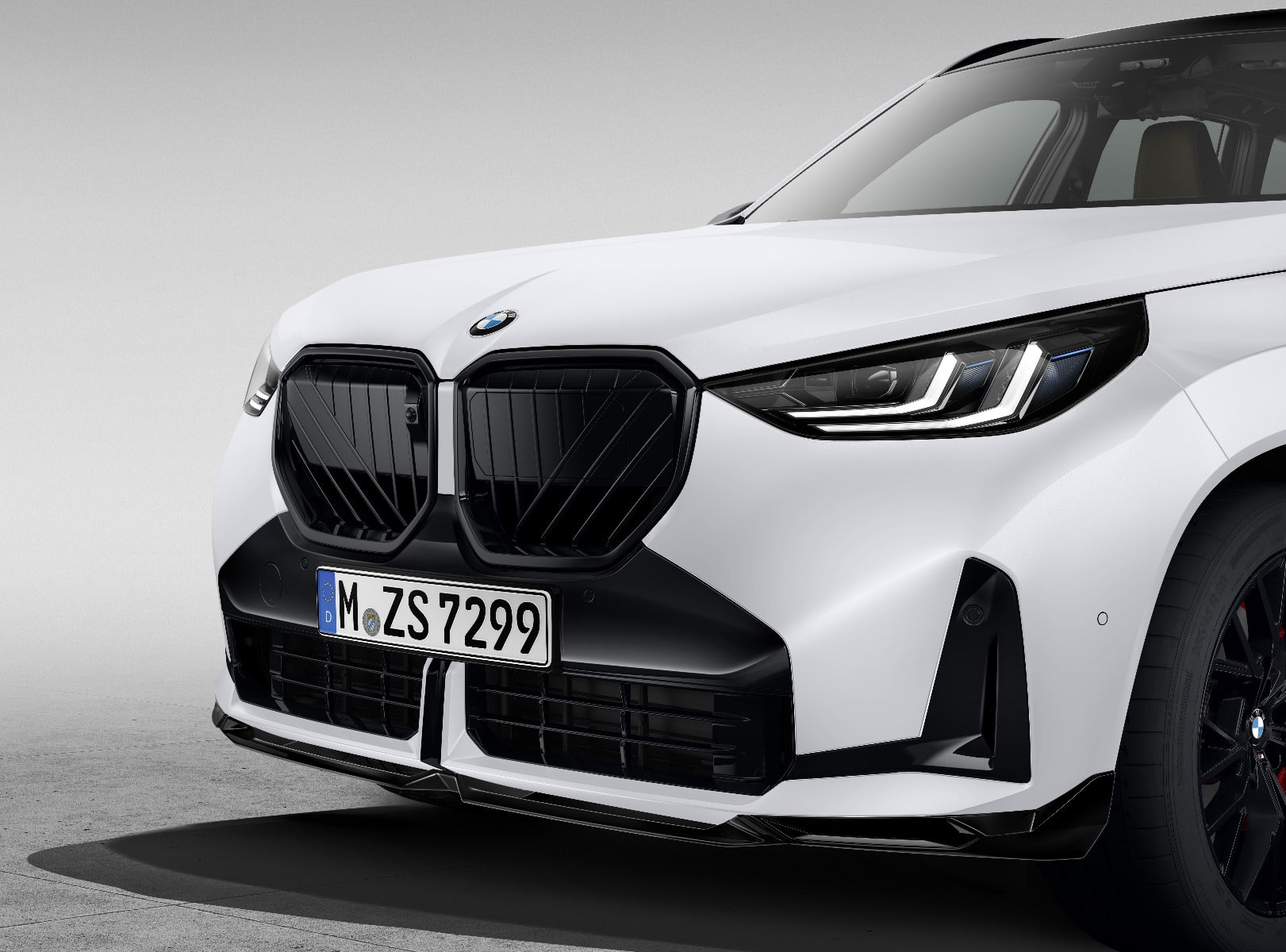 Сплиттер переднего бампера M Performance, черный глянец, для правой стороны, для BMW X3 G45, оригинал — фото 1
