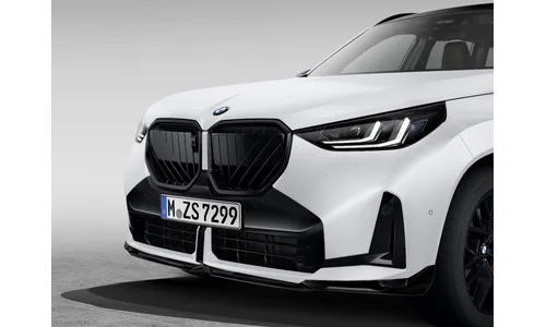 Сплиттер переднего бампера M Performance, черный глянец, для правой стороны, для BMW X3 G45, оригинал — фото 1