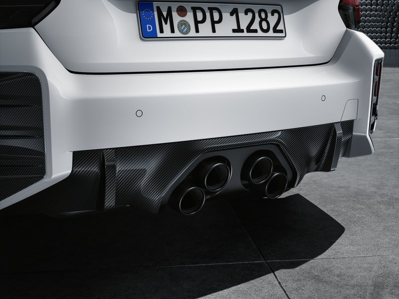 Диффузор заднего бампера M Performance карбоновый для BMW M2 G87 с выпускной системой M Performance, оригинал — фото 1