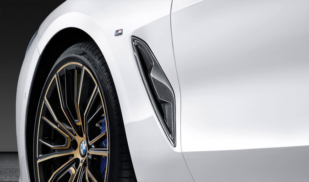 Накладка воздухозаборника крыла левая с карбоном, M Performance для BMW 8-серии G14/G15/G16, оригинал — фото 1