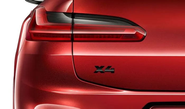 Эмблема-надпись X4 чёрная BMW, оригинал — фото 1
