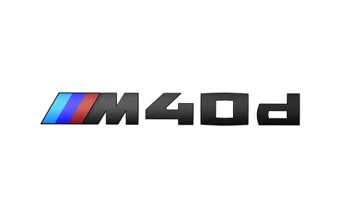 Эмблема M40d чёрная глянцевая для BMW X4 G02, оригинал — фото 1
