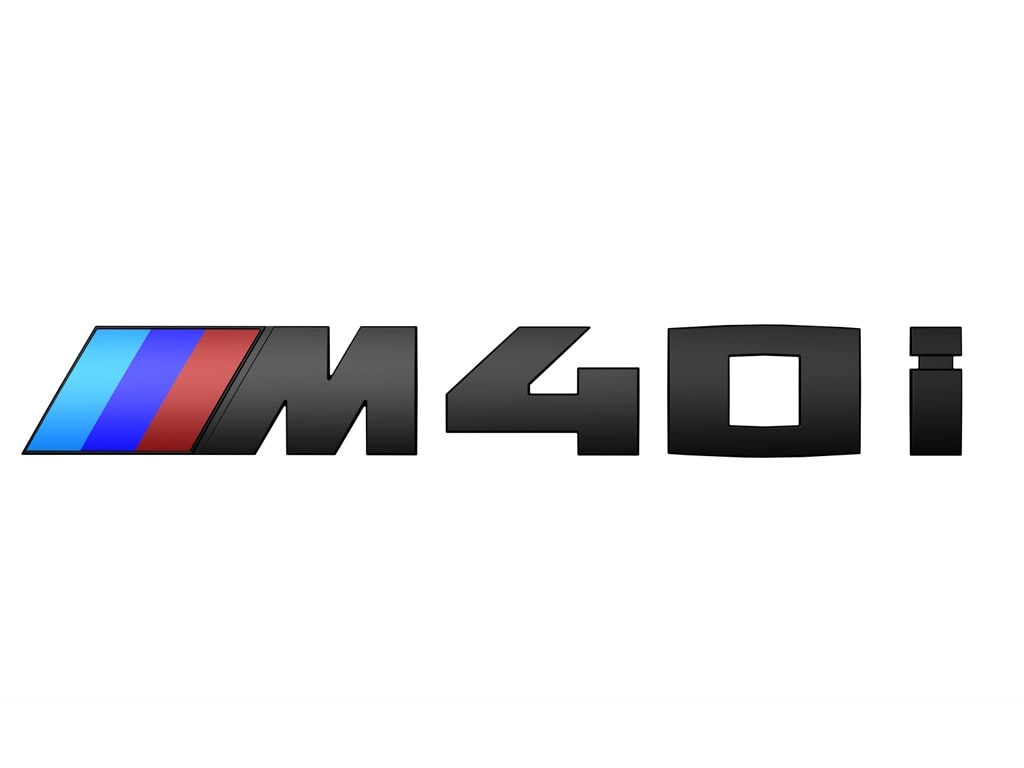 Эмблема M40i чёрная глянцевая для BMW X4 G02, оригинал — фото 1