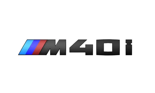 Эмблема M40i чёрная глянцевая для BMW X4 G02, оригинал — фото 1