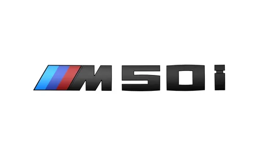 Эмблема M50i чёрная глянцевая для BMW X6 G06, оригинал — фото 1