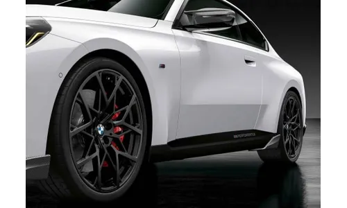 Комплект матовых плёнок порогов M Performance Frozen Black для BMW 2-й серии G42, оригинал — фото 1