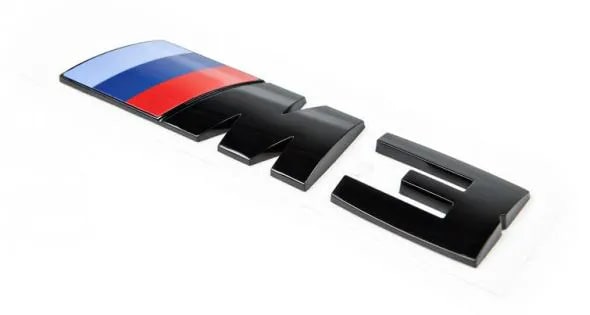 Эмблема BMW с обозначением M3, чёрная, оригинал — фото 1