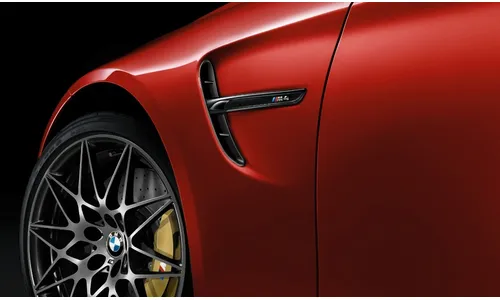 Декоративная решётка переднего крыла M Performance, левая, чёрный глянец, для BMW M4 F82/F83, оригинал — фото 1