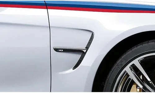 Декоративная решётка воздухозаборника крыла M Performance, левая, для BMW M3 F80 LCI, оригинал — фото 1