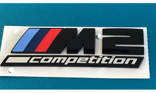 Эмблема M2 Competition чёрная для BMW M2 F87, 100 × 35 мм, оригинал — фото 1