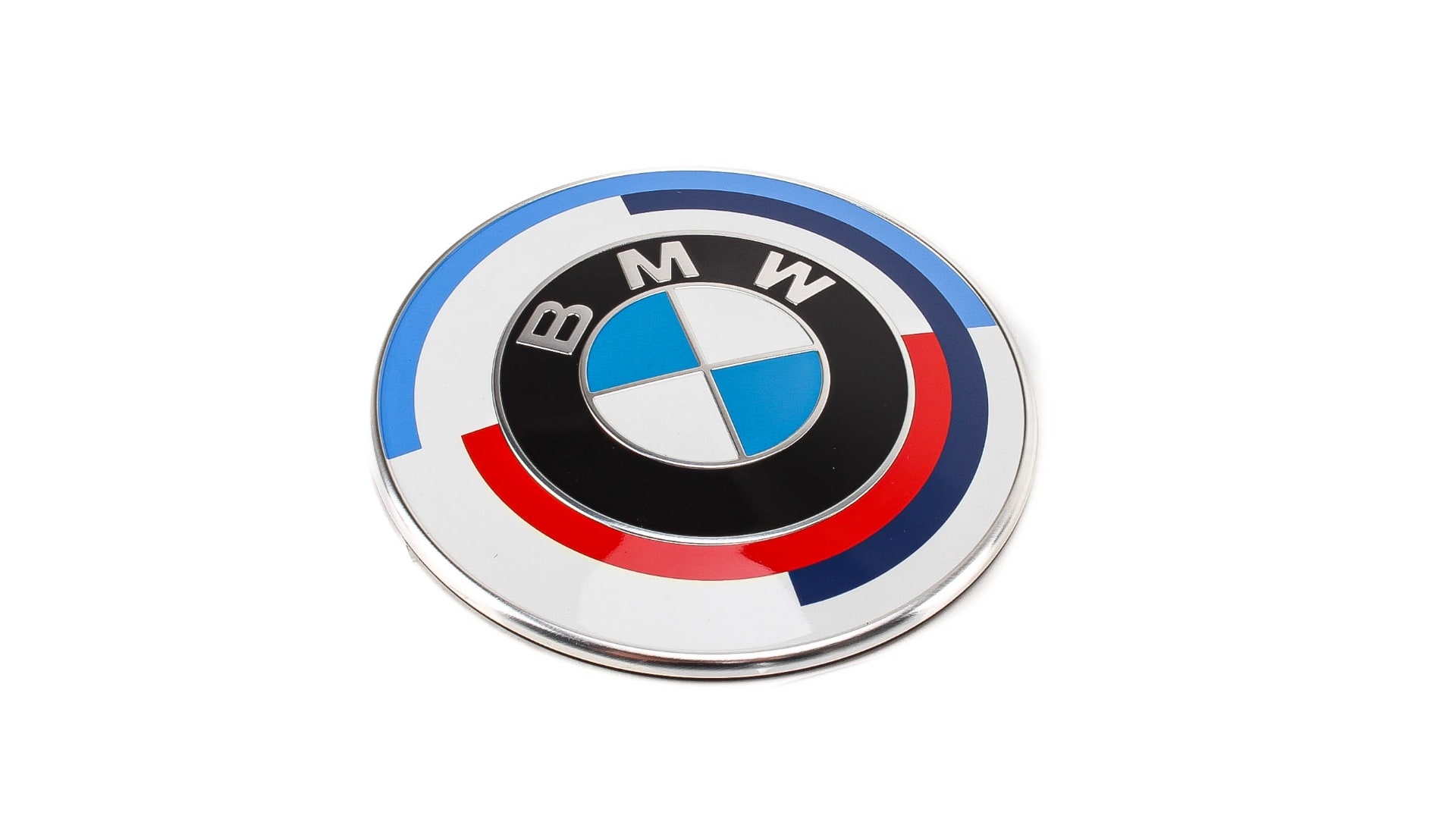 Эмблема 50 лет M диаметром 82 мм для крышки багажника BMW, оригинал — фото 2