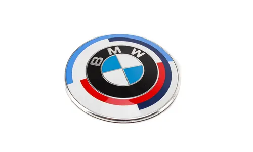 Эмблема 50 лет M диаметром 82 мм для крышки багажника BMW, оригинал — фото 2