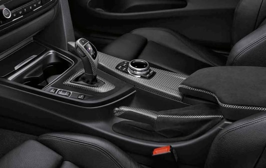 Подлокотник центральный M Performance, Alcantara/карбон, для BMW 3–4-серий F-серий, правый руль, оригинал — фото 1