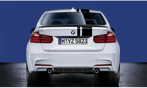 Диффузор заднего бампера M Performance, одна сторона и одна труба, для BMW 3-й серии F30/F31, оригинал — фото 1