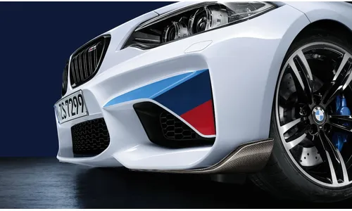 Накладка переднего бампера M Performance карбоновая, правая, для BMW M2 F87, оригинал — фото 1
