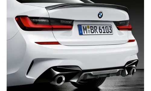 Диффузор M Performance карбоновый для BMW 3-серии G20, оригинал — фото 1