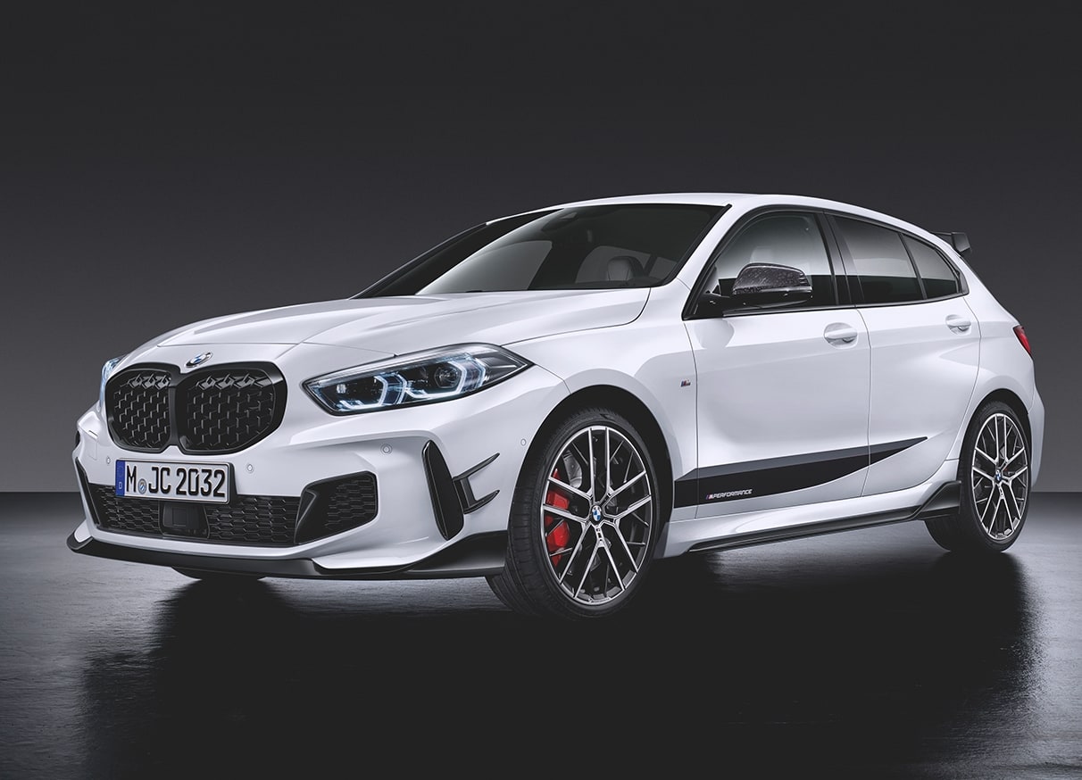 Сплиттер переднего бампера M Performance, чёрный, для BMW 1-й серии F40, оригинал — фото 1