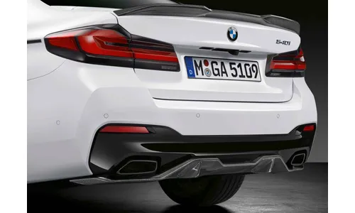 Диффузор заднего бампера M Performance для BMW 5-й серии G30 LCI, оригинал — фото 1