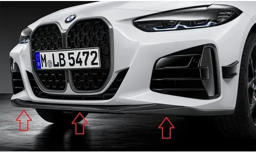 Накладка бампера M Performance карбоновая для BMW 4-серии G22, оригинал — фото 1