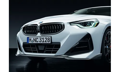 Сплиттер переднего бампера M Performance карбоновый для BMW 2-й серии G42, оригинал — фото 1