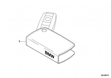 Чехол для ключа BMW E60/E61/E70/E71/E72/E81/E82/E83/E84/E87/E88/E90/E91/E92/E93, чёрный, оригинал — фото 3