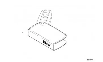 Чехол для ключа BMW E60/E61/E70/E71/E72/E81/E82/E83/E84/E87/E88/E90/E91/E92/E93, чёрный, оригинал — фото 3