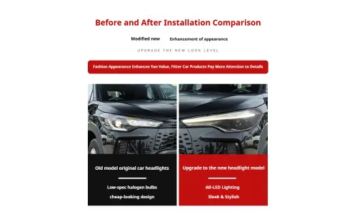 Фары передние LED с ходовыми огнями для Toyota Corolla Cross Frontlander (2022-2025), комплект, комплект, FT Carlight Carlight — фото 7