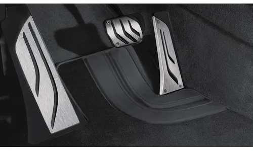 Накладка площадки отдыха ноги BMW M Performance из нержавеющей стали, правый руль, оригинал — фото 1