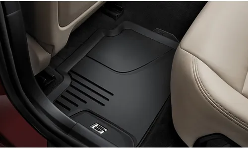 Коврики салона всепогодные задние для BMW 6-й серии G32, черный, оригинал — фото 1
