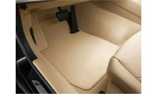 Коврики салона велюровые передние и задние для BMW 3-й серии F30/F31 и M3 F80, бежевый, оригинал — фото 1