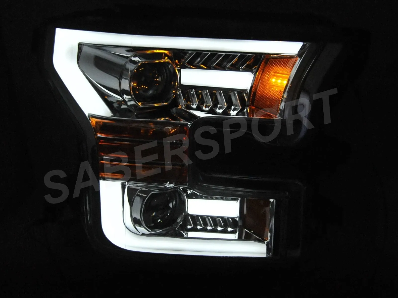 Фары проекторные Pro Series Chrome для Ford F-150 XL/XLT 2015–2017, AlphaRex — фото 3