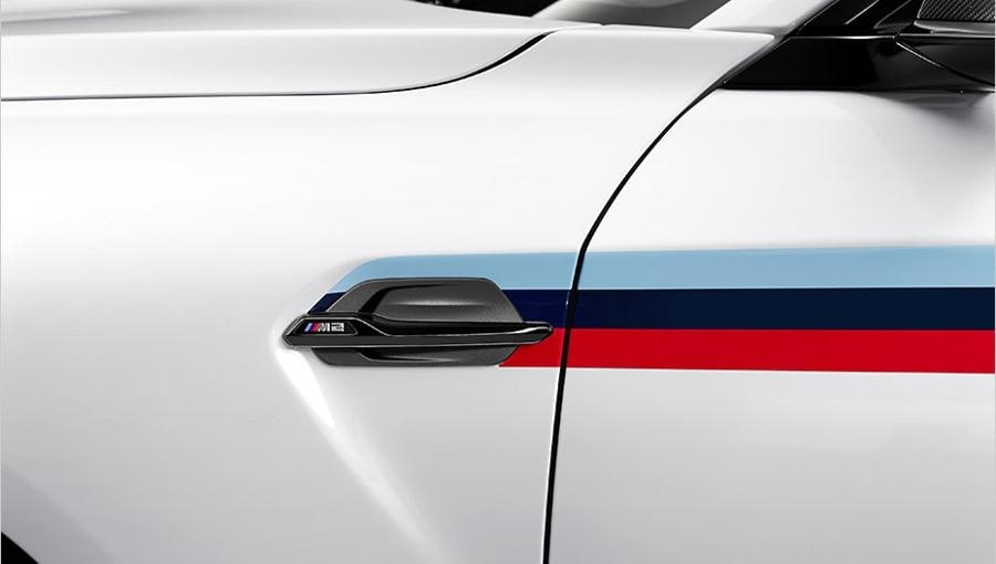 Декоративная решётка переднего крыла M Performance, левая, чёрный глянец, для BMW M2 F87, оригинал — фото 1