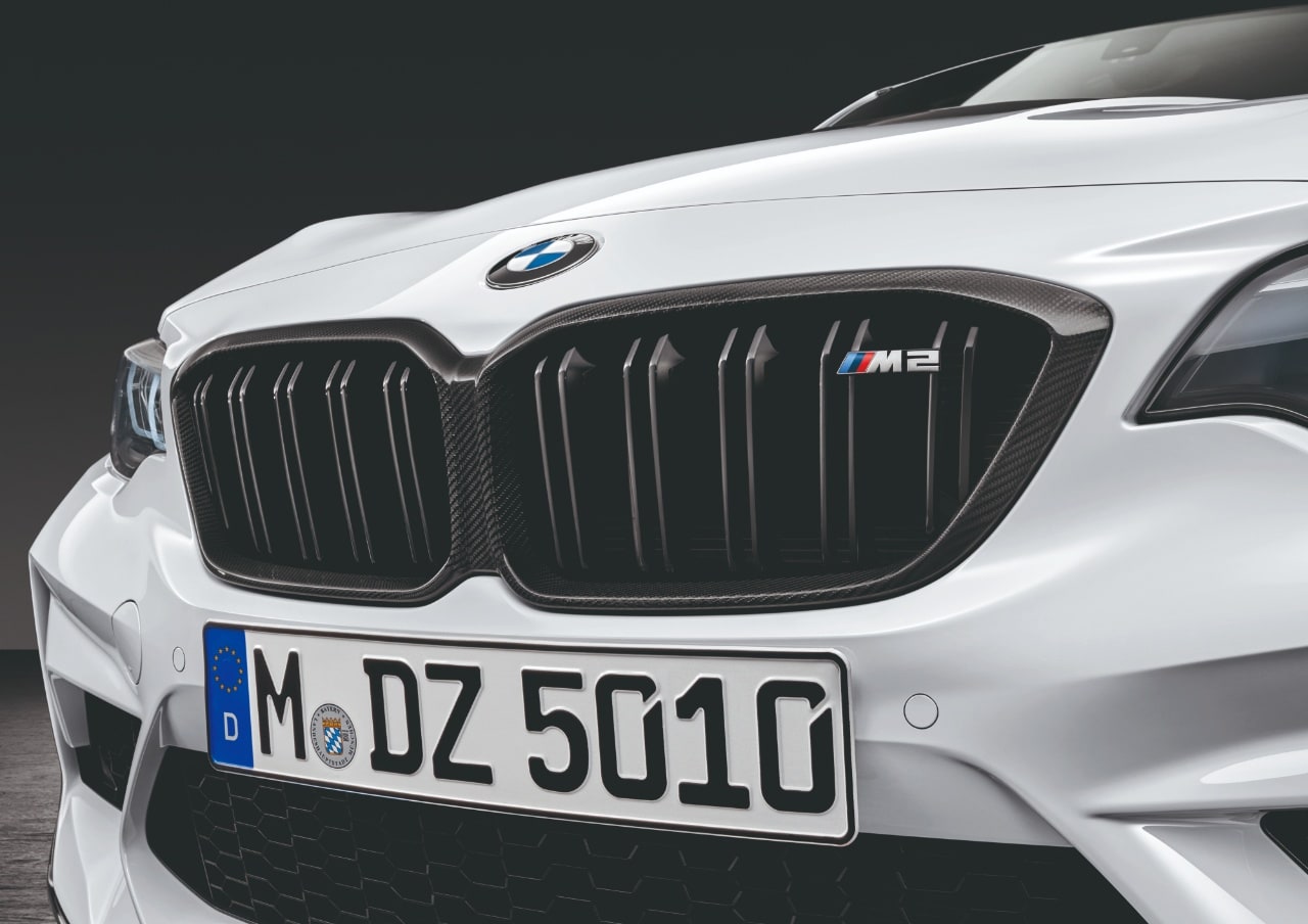 Накладка воздухозаборника крыла левая с карбоном, M Performance для BMW M2 F87, оригинал — фото 2