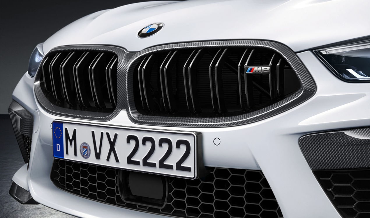 Решётка радиатора M Performance карбоновая для BMW M8 F91/F92/F93, без iCam, оригинал — фото 1