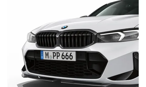 Решётка радиатора M Performance с вертикальными планками, карбоновая, для BMW 3-серии G20/G21 LCI, оригинал — фото 1
