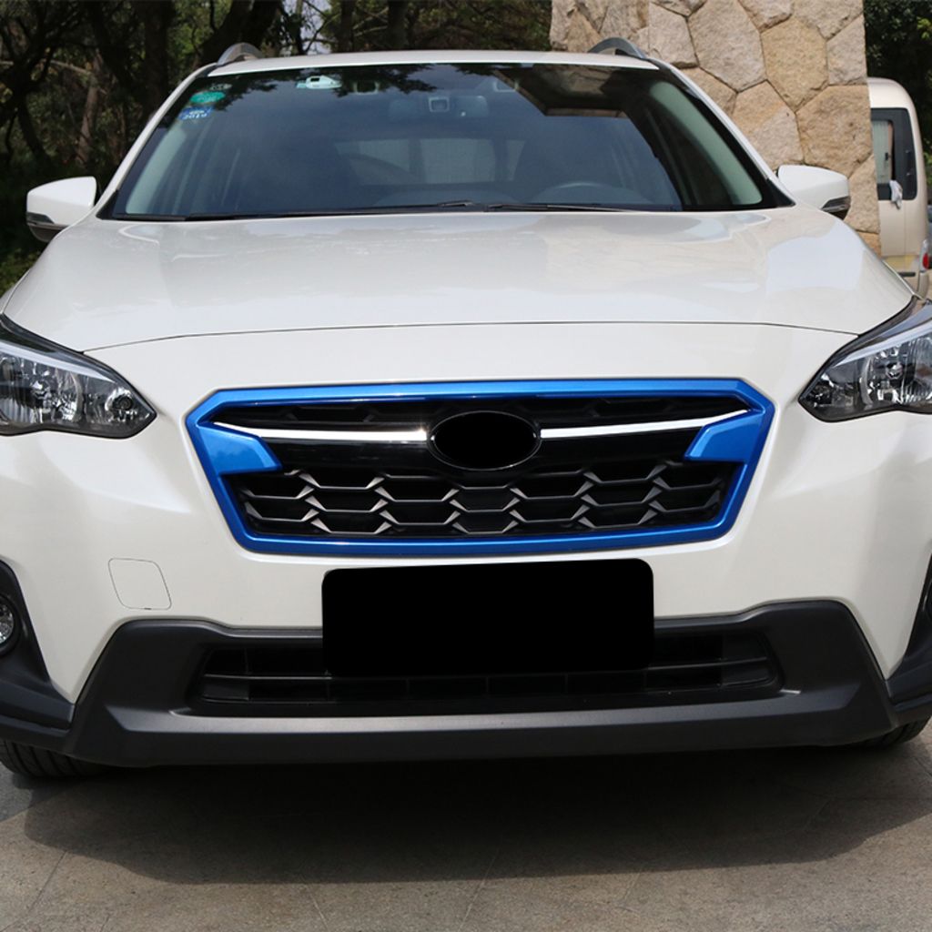 Накладка на решетку радиатора Subaru XV 2017-, обрамление решетки, синий — фото 1