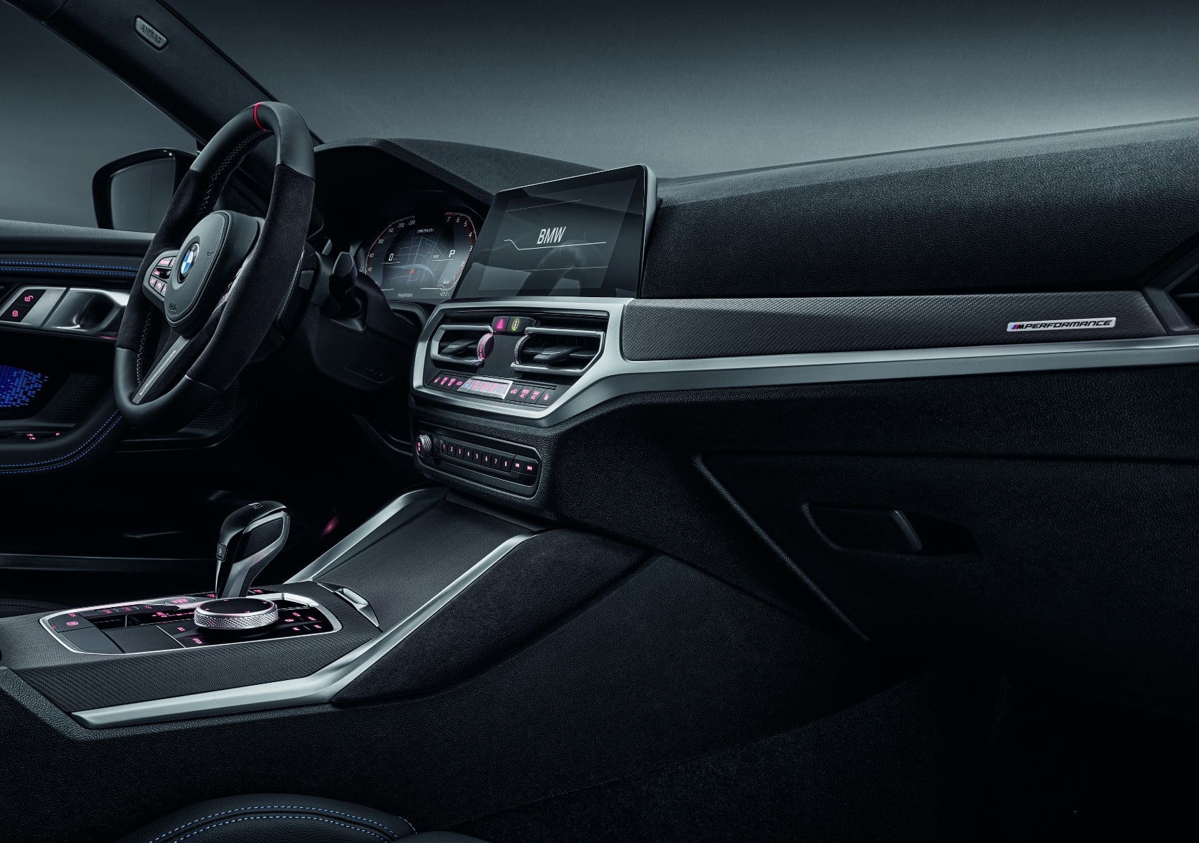 Упоры для коленей Alcantara M Performance для BMW 2-серии G42, M2 G87, 3-серии G20/G21/G28, M3 G80/G81, 4-серии G22/G23/G26 и M4 G82/G83, оригинал — фото 1