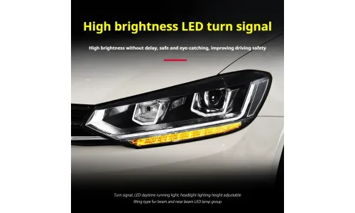 Фары передние LED с ходовыми огнями для VW Touran L (2016-2020), комплект, комплект, FT Carlight Carlight — фото 4