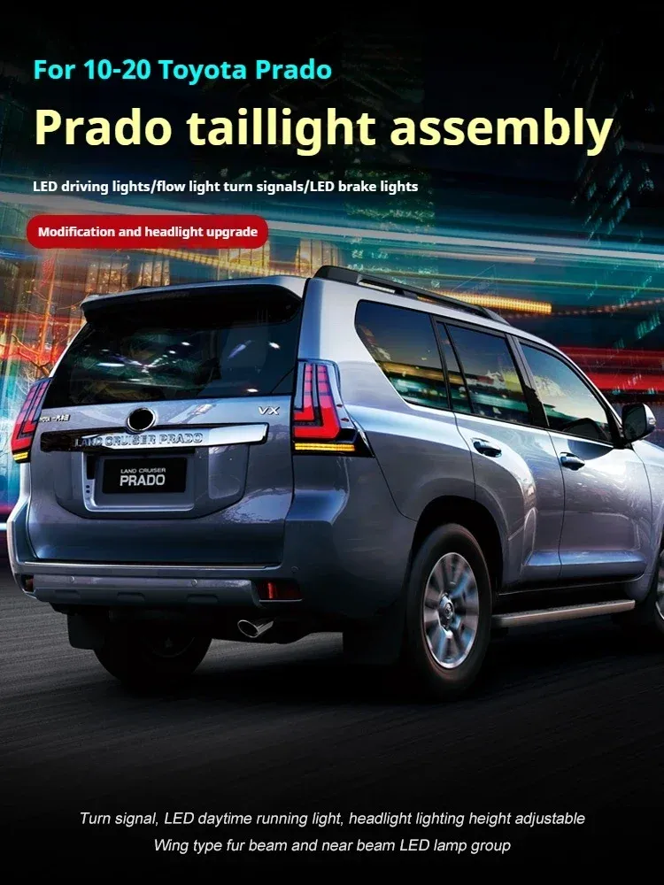Задние LED-фонари динамический поворотник для Toyota Prado / Lexus GX460 (2010-2021), комплект, комплект, FT Carlight Carlight — фото 2