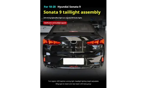 Задние LED-фонари динамический поворотник для Hyundai Sonata 9 (2018-2020), комплект, комплект, FT Carlight Carlight — фото 3