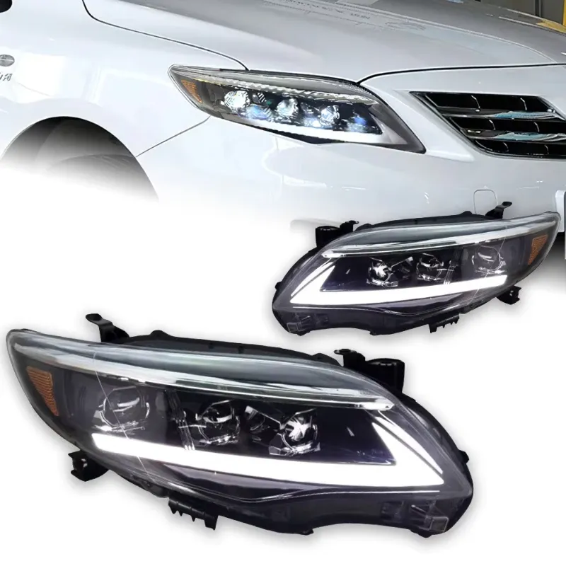 Фары передние LED с ходовыми огнями для Toyota Corolla (2011-2013), комплект, комплект, FT Carlight Carlight — фото 7